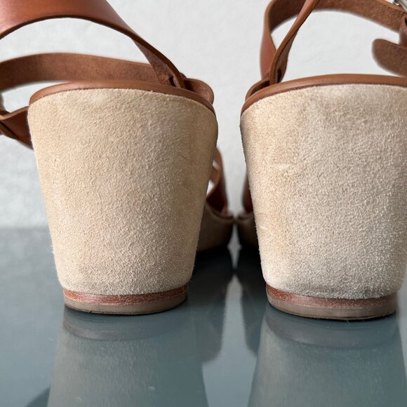 A.P.C. Judith Wedge Sandals in Hazelnut Size 39 - Picture 8 of 8